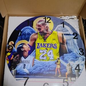 Kobe & Gigi In Heaven Themed Wall Clock with Angelic Design GREAT CHRISTMAS GIFT